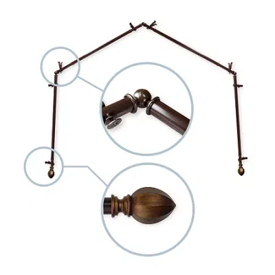 Rod Desyne Garnet 4-sided Bay Window Rod In Brown