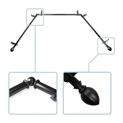 Rod Desyne Garnet Bay Window Rod In Black