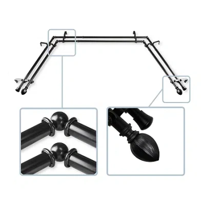 Rod Desyne Garnet Bay Window Rod In Black