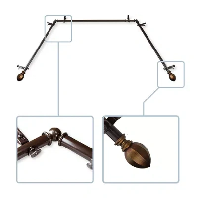 Rod Desyne Garnet Bay Window Rod In Brown