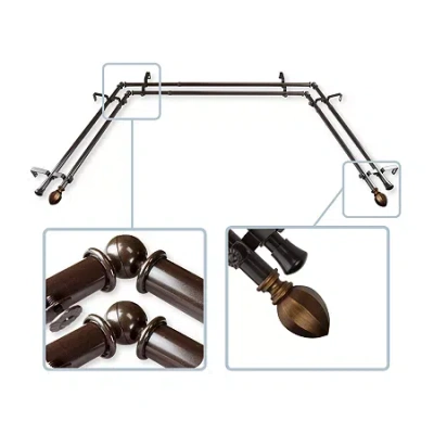 Rod Desyne Garnet Bay Window Rod In Brown
