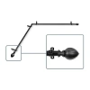 Rod Desyne Garnet Corner Window 3/4 In Adjustable Curtain Rod In Black