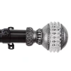 Rod Desyne Gemstone 1 1/2 In Adjustable Curtain Rod In Black