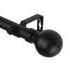 Rod Desyne Globe 1" Adjustable Curtain Rod In Black