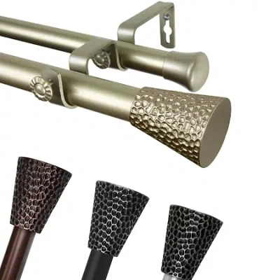 Rod Desyne Halldor Double Curtain Rod In Silver