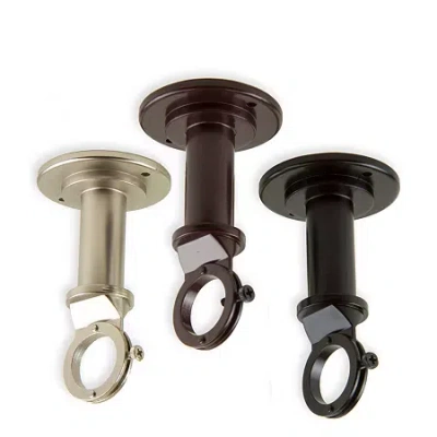 Rod Desyne Industrial Wall 2-pc. Curtain Rod Brackets In Black
