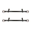 Rod Desyne Inez 1 In Adjustable Side Curtain Rod In Black