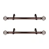 Rod Desyne Inez 1 In Adjustable Side Curtain Rod In Brown