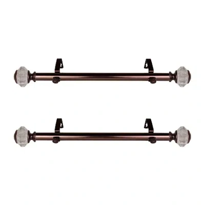 Rod Desyne Inez 1 In Adjustable Side Curtain Rod In Brown