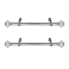 Rod Desyne Inez 1 In Adjustable Side Curtain Rod In Silver