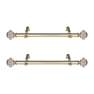 Rod Desyne Inez 1 In Adjustable Side Curtain Rod In Yellow