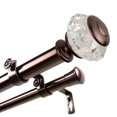 Rod Desyne Inez Double Curtain Rod In Brown