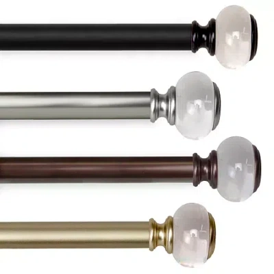 Rod Desyne Ironwood 1 In Adjustable Curtain Rod In Black