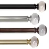 Rod Desyne Ironwood 1 In Adjustable Curtain Rod In Silver