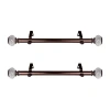 Rod Desyne Ironwood 1 In Adjustable Side Curtain Rod In Brown