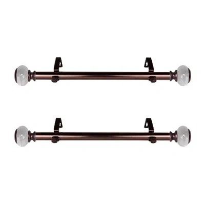 Rod Desyne Ironwood 1 In Adjustable Side Curtain Rod In Brown