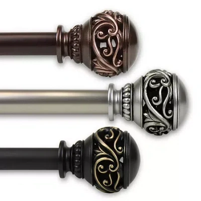Rod Desyne Isabella 1 In Adjustable Curtain Rod In Brown