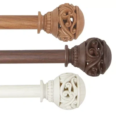 Rod Desyne Isabella 1 In Adjustable Curtain Rod In White