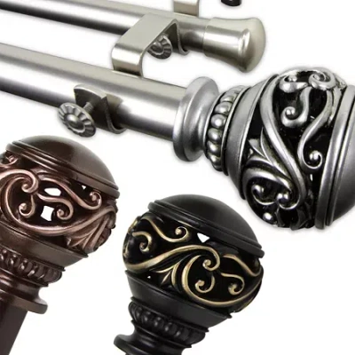 Rod Desyne Isabella Double Curtain Rod In Black