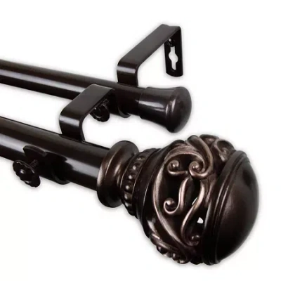 Rod Desyne Isabella Double Curtain Rod In Brown
