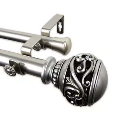 Rod Desyne Isabella Double Curtain Rod In Silver