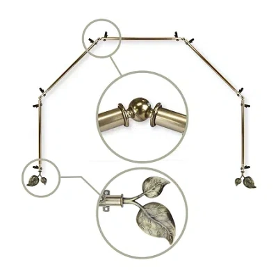 Rod Desyne Ivy 5 Sided Bay Window Rod In Sand