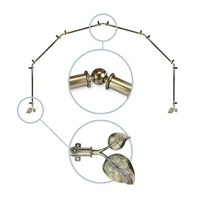 Rod Desyne Ivy 6 Sided Bay Window Rod In Sand
