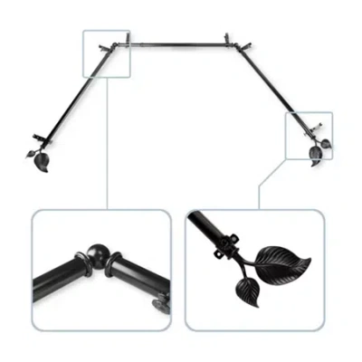 Rod Desyne Ivy Bay Window Rod In Black