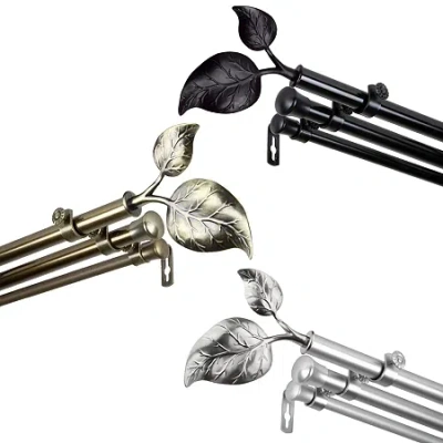 Rod Desyne Ivy Triple Curtain Rod In Black