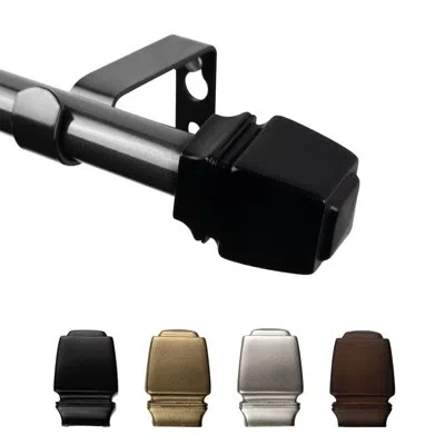 Rod Desyne Jasur Curtain Rod 5/8 Inch Dia In Black