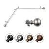 Rod Desyne Jaylin Corner 3/4 In Adjustable Curtain Rod In Silver