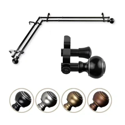 Rod Desyne Jaylin Corner Double Curtain Rod In Black