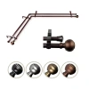 Rod Desyne Jaylin Corner Double Curtain Rod In Brown