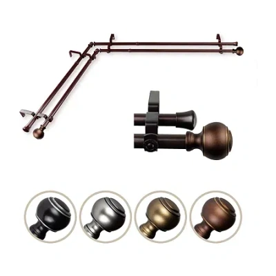 Rod Desyne Jaylin Corner Double Curtain Rod In Brown