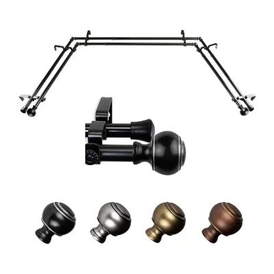 Rod Desyne Jaylin Double Bay Window Rod In Black