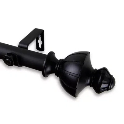 Rod Desyne Jerome 1" Adjustable Curtain Rod In Black