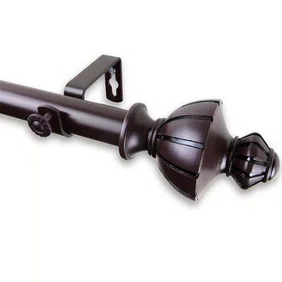Rod Desyne Jerome 1" Adjustable Curtain Rod In Brown