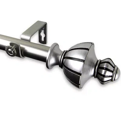 Rod Desyne Jerome 1" Adjustable Curtain Rod In Silver