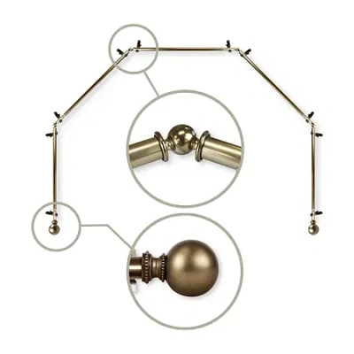 Rod Desyne Jordana 5 Sided Bay Window Rod In Sand