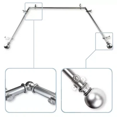 Rod Desyne Jordana Bay Window Rod In Silver