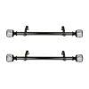 Rod Desyne Josephine 1 In Adjustable Side Curtain Rod In Black