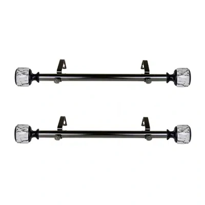 Rod Desyne Josephine 1 In Adjustable Side Curtain Rod In Black