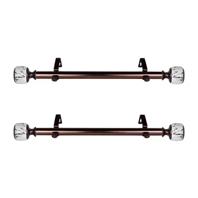 Rod Desyne Josephine 1 In Adjustable Side Curtain Rod In Brown
