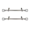 Rod Desyne Josephine 1 In Adjustable Side Curtain Rod In Silver