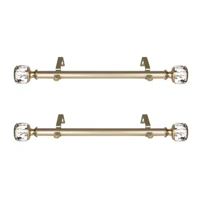 Rod Desyne Josephine 1 In Adjustable Side Curtain Rod In Yellow