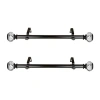 Rod Desyne Kelly 1 In Adjustable Side Curtain Rod In Black