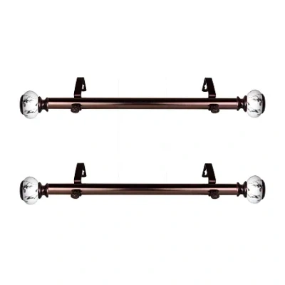 Rod Desyne Kelly 1 In Adjustable Side Curtain Rod In Brown