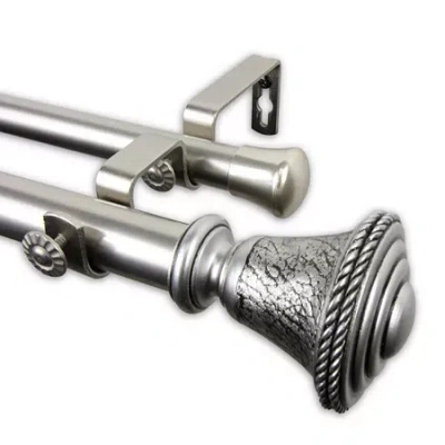 Rod Desyne Kingsley Double Curtain Rod In Silver