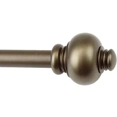 Rod Desyne Knob 5/8" Adjustable Curtain Rod In Yellow