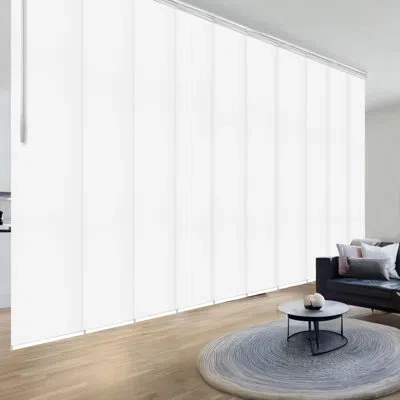 Rod Desyne Laci White 10-panel Double Rail White Panel Track Extendable 120"-218"w X 94"h, Panel Width 23.5"